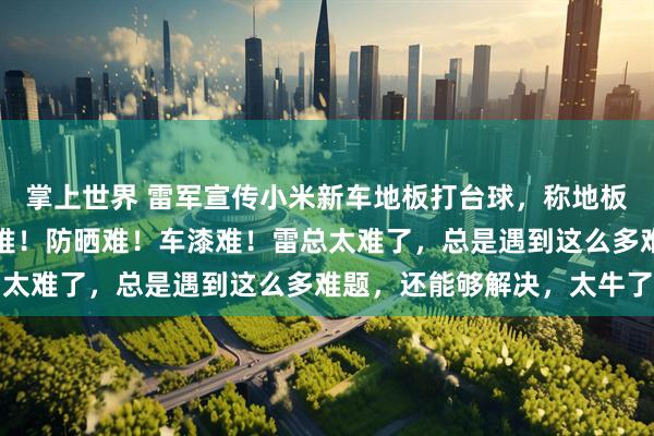 掌上世界 雷军宣传小米新车地板打台球，称地板做平很难！网友：轮毂难！防晒难！车漆难！雷总太难了，总是遇到这么多难题，还能够解决，太牛了